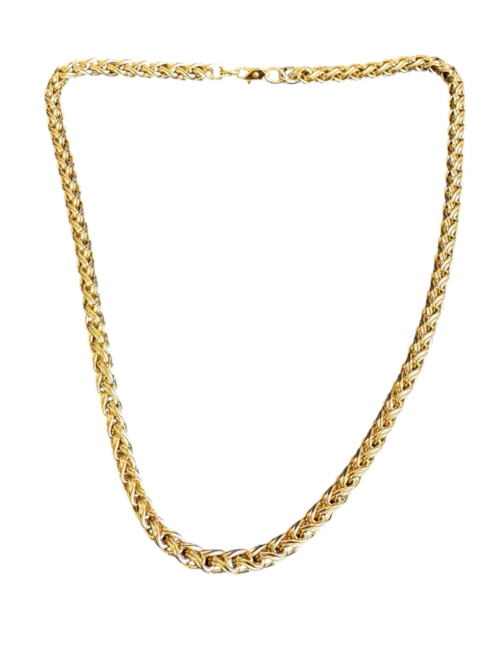 Chunky Gold Tone Franco Chain‎ Necklace Vintage Style 22" Unisex Mens Womens